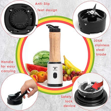 Load image into Gallery viewer, Moss &amp; Stone Personal Blender Single Serve Shake &amp; Smoothies Maker with Portable Travel Sport Bottle - Mini Juicer, White &amp; Black Single Serve Blender for Smoothies and Shakes - Bottle 20 oz
