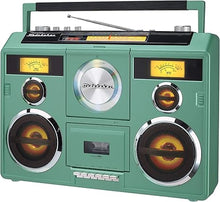 Load image into Gallery viewer, Studebaker Sound Station Portable Stereo Boombox with Bluetooth/CD/AM-FM Radio/Cassette Recorder (Teal)
