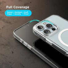 Load image into Gallery viewer, ENCASED Magnetic Case with Grip for iPhone 16 PRO (2024) Compatible with MagSafe | Includes Removable Phone Holder Silicone Loop (Crystal Clear)
