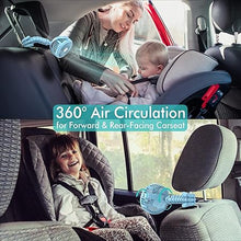Load image into Gallery viewer, AMACOOL Battery Operated Stroller Fan Flexible Tripod Clip On Fan with 3 Speeds and Rotatable Handheld Personal Fan for Car Seat Crib Bike Treadmill (Blue)
