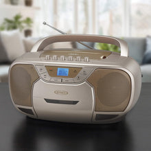 Load image into Gallery viewer, JENSEN CD-590-C CD-590 1-Watt Portable Stereo CD and Cassette Player/Recorder with AM/FM Radio and Bluetooth (Champagne)
