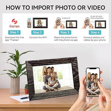 Load image into Gallery viewer, Frameo 8 Inch WiFi Digital Picture Frame, 1280x800 HD IPS Touch Screen Digital Photo Frame, 16GB Memory, Auto-Rotate, Wall Mountable, Share Photos/Videos Instantly via Frameo App from Anywhere
