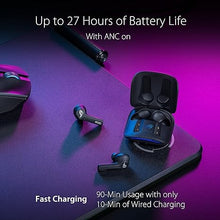 Load image into Gallery viewer, ASUS ROG Cetra True Wireless Gaming Earbuds, Low-Latency Bluetooth Earbuds, Active Noise Cancelation, 27-Hour Battery Life, IPX4 Water Resistance, Headphone with Wireless Charging,Black
