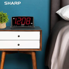 Load image into Gallery viewer, Sharp LED Digital Alarm Clock – Simple Operation - Easy to See Large Numbers, Built in Night Light, Loud Beep Alarm with Snooze, Bright Big Red Digit Display
