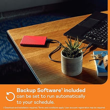 Load image into Gallery viewer, WD 2TB My Passport, Portable External Hard Drive, Red, backup software with defense against ransomware, and password protection, USB 3.1/USB 3.0 compatible - WDBYVG0020BRD-WESN
