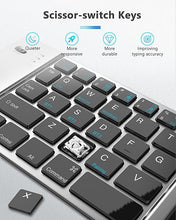 Load image into Gallery viewer, Acoucou Wireless Foldable Keyboard and Mouse Combo, Bluetooth Keyboard and Mouse Set, Portable Keyboard (3 BT Channels) for Tablet Smartphone Laptop, Compatible with Mac iOS Windows Android System
