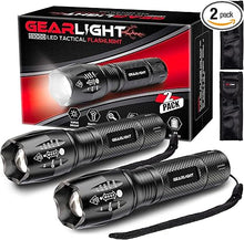 Load image into Gallery viewer, GearLight LED Flashlights - Mini Camping Flashlights with High Lumens, 5 Modes, Zoomable Beam - Powerful, Bright, and Versatile Tactical Flash Light for Outdoor and Home Use
