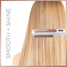 Load image into Gallery viewer, Conair Double Ceramic Straightening Brush, Heated Hair Straightening Brush for Smooth Shiny Hair, V-Shaped Heat Bristles for Closer Contact with Hair
