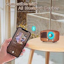 Load image into Gallery viewer, Vintage Radio Retro Bluetooth Speaker- Greadio Cherry Wooden FM Radio with Old Fashioned Classic Style, Strong Bass Enhancement, Loud Volume, Bluetooth 5.0 Wireless Connection, TF Card &amp; MP3 Player
