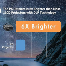 Load image into Gallery viewer, [6 Hr Battery] Worlds Brightest AAXA P6 Ultimate 1100 LED Lumens Smart Projector, USBC Video, 20000mah, WiFi BT Speaker, Direct iPhone Mirroring, Portable Mini Projector, 1080p, HDMI/USB/TF Inputs
