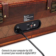 Load image into Gallery viewer, ClearClick Vintage Suitcase Turntable with Bluetooth &amp; USB - Classic Wooden Retro Style
