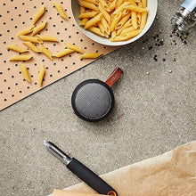 Load image into Gallery viewer, aGO2 Portable Bluetooth Speaker, Black, Water Resistant (IPX5) and Durable, Up to 25 Hours of Wireless Play, Voice Assistant, Stereo Sound, Wireless Speaker for iPhone, Android, and More
