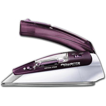 Load image into Gallery viewer, Rowenta Travel Iron, Pro Compact Stainless Steel Soleplate Hand Held Steamer Iron for Clothes, 200 Microsteam Holes, 1000 Watts Ironing, Fabric Steamer, Dual Voltage, Mini Iron, Purple, DA1560
