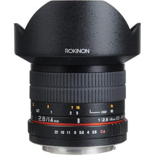 Load image into Gallery viewer, Rokinon FE14M-C 14mm F2.8 Ultra Wide Lens for Canon (Black)
