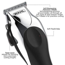 Load image into Gallery viewer, Wahl Clipper USA Deluxe Corded Chrome Pro, Complete Hair and Trimming Kit, Includes Corded Clipper, Cordless Battery Trimmer, and Styling Shears, for a Cut Every Time - Model 79524-5201M
