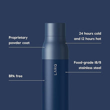 Load image into Gallery viewer, LARQ Bottle Twist Top 25 oz - Insulated Stainless Steel Water Bottle | Thermos, BPA Free | Reusable Water Bottle for Camping, Office, and Travel | Keep Drinks Cold and Hot, Monaco Blue
