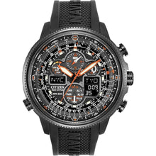 Load image into Gallery viewer, Citizen Men's Promaster Navihawk Eco-Drive Pilot Watch, Atomic Timekeeping, Chronograph, Power Reserve Indicator, Luminous, Anti-Reflective Crystal, Black Rubber Strap (Model: JY8035-04E)
