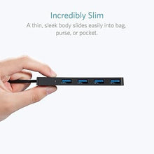 Load image into Gallery viewer, Anker 4-Port USB 3.0 Hub with 5Gbps Data Transfer, Ultra-Slim Data USB Hub [Charging Not Supported], for MacBook, iMac, Surface, Mobile HDD, and More (USB-A,0.7 ft)
