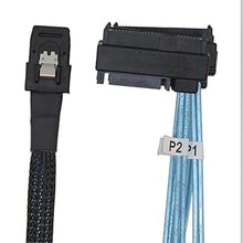 Load image into Gallery viewer, CableDeconn Mini SAS 36 SFF-8087 to (4) SFF-8482 Connectors with SATA Power 1m
