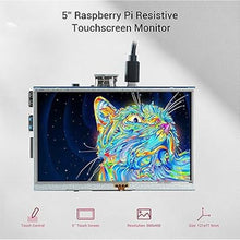 Load image into Gallery viewer, ELECROW 5 Inch Touchscreen for Raspberry Pi Screen 800x480 TFT LCD Screen Monitor Compatible with Raspberry Pi 5 4 3 Black Banana Pi Jetson Nano Windows 11 10 8 7
