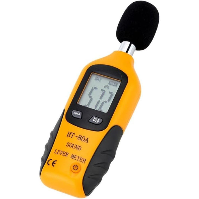 Decibel Meter, Digital Sound Level Meter Handheld Audio Noise SPL Meter Tester with LCD Display Measuring 30-130dB (9V Battery Included)