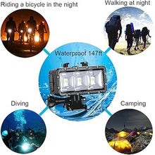 Load image into Gallery viewer, Suptig XShot Dimmable Waterproof (45m) LED Video Light for GoPro Cameras
