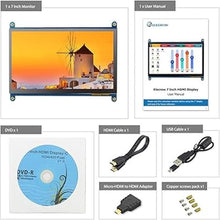 Load image into Gallery viewer, ELECROW 7 Inch Touch Screen Monitor for Raspberry Pi Screen 1024x600 IPS LCD Mini Monitor for Raspberry Pi 5 4 3 400 Windows 11/10/8/7 Driver Free
