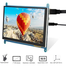 Load image into Gallery viewer, ELECROW 7 Inch Touch Screen Monitor for Raspberry Pi Screen 1024x600 IPS LCD Mini Monitor for Raspberry Pi 5 4 3 400 Windows 11/10/8/7 Driver Free
