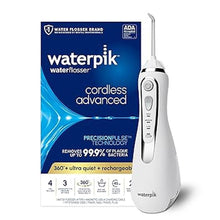 Load image into Gallery viewer, Waterpik Cordless Advanced 2.0 Water Flosser For Teeth, Gums, Braces, Dental Care With Travel Bag and 4 Tips, ADA Accepted, Rechargeable, Portable, and Waterproof, White WP-580, Packaging May Vary
