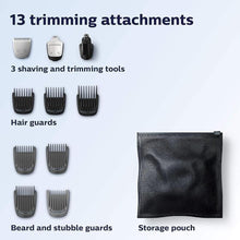 Load image into Gallery viewer, Philips Norelco Multigroomer All-in-One Trimmer Series 3000, 13 Piece Mens Grooming Kit, for Beard, Face, Nose, and Ear Hair Trimmer and Hair Clipper, NO Blade Oil Needed, MG3750/60
