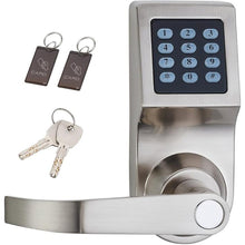 Load image into Gallery viewer, HAIFUAN Digital Door Lock,Unlock with M1 Card, Code and Key,Default for Left Hand Orientation Nickel Brush

