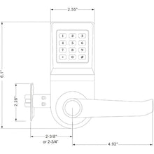 Load image into Gallery viewer, HAIFUAN Digital Door Lock,Unlock with M1 Card, Code and Key,Default for Left Hand Orientation Nickel Brush
