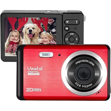 Load image into Gallery viewer, Mini Digital Camera Rechargeable FHD 1080P 20MP Camera, Vmotal Video Camera Digital Students Cameras with 2.8 inch TFT LCD 8X Digital Zoom Compact Camera (Red)
