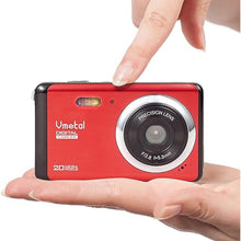 Load image into Gallery viewer, Mini Digital Camera Rechargeable FHD 1080P 20MP Camera, Vmotal Video Camera Digital Students Cameras with 2.8 inch TFT LCD 8X Digital Zoom Compact Camera (Red)
