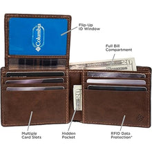 Load image into Gallery viewer, Columbia Men&#39;s Everyday Bifold Wallet-Multiple Card Slots, Id Window
