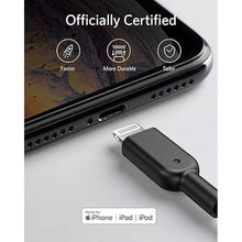 Load image into Gallery viewer, Anker Powerline II Lightning Cable,Apple MFi Certified,USB Charging/Sync Lightning Cord Compatible with iPhone 11 Series/SE/Xs/XR ,and More(1FT,Black)

