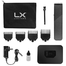 Load image into Gallery viewer, Precision Hair Trimmer &amp; Body Groomer for Men - 4 Attachments, All-In-One Cordless Design, Steel Blades &amp; Carbon Fiber Finish - Travel Case Included
