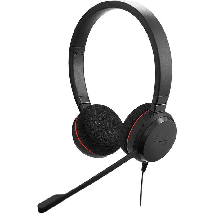 Jabra Evolve 20 UC Stereo Wired Headset/Music Headphones (U.S. Retail Packaging), Black