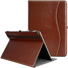 Load image into Gallery viewer, for iPad Pro 12.9 Inch Case 2017/2015 (Old Model,1st &amp; 2nd Generation), Premium PU Leather Business Folio Cover with Auto Wake/Sleep, Document Card Slot, Multiple Viewing Angles,Brown
