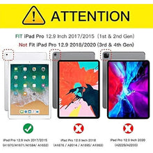 Load image into Gallery viewer, for iPad Pro 12.9 Inch Case 2017/2015 (Old Model,1st &amp; 2nd Generation), Premium PU Leather Business Folio Cover with Auto Wake/Sleep, Document Card Slot, Multiple Viewing Angles,Brown
