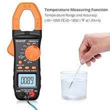 Load image into Gallery viewer, Proster Digital Clamp Meter 6000 Count - 800A DC AC Current AC/DC Voltage Multimter, TRMS NCV Continuity Capacitance Resistance Frequency Diode Hz Tester, with Test Leads, Alligator Clips

