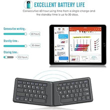 Load image into Gallery viewer, MoKo Foldable Bluetooth Keyboard, Ultra-Thin Folding Rechargeable Keyboard, Portable Wireless Keyboard for Laptop iPhone iPad, Compatible with All iOS Android Windows Tablet Smartphone Devices, Gray
