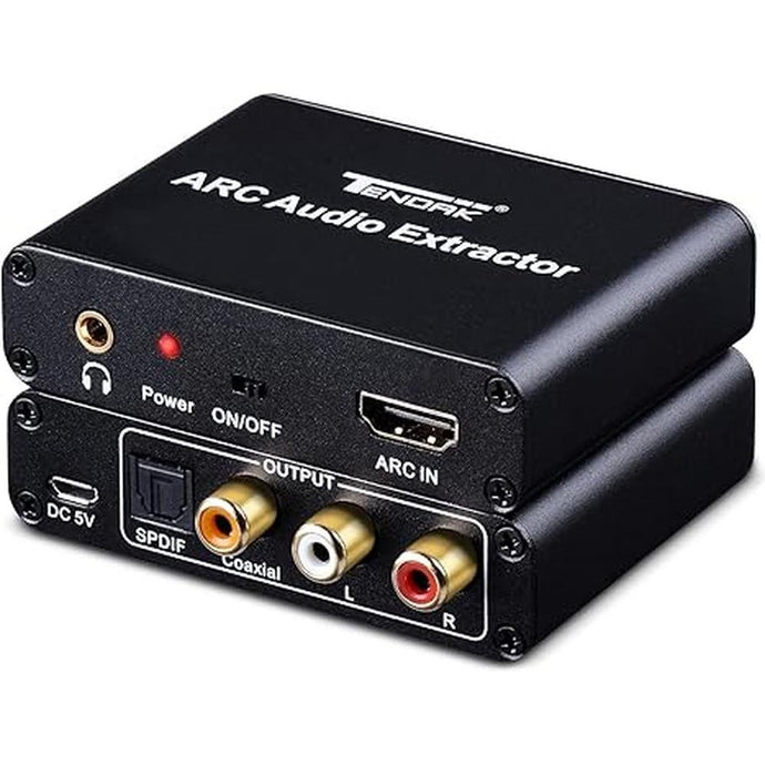 HDMI ARC Adapter, Tendak ARC Audio Extractor with Digital Optical TOSLINK SPDIF/Coaxial and Analog 3.5mm L/R Stereo Audio Converter for HDTV Soundbar Speaker Amplifier
