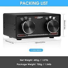 Load image into Gallery viewer, Nobsound Little Bear MC3 3-IN-3-OUT XLR Balanced/RCA Stereo Converter Audio Selector Splitter Box Passive Preamp XLR to RCA Audio Switch (XLR &amp; RCA)
