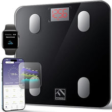 Load image into Gallery viewer, FITINDEX Digital Bathroom Scale, Accurate Scales for Body, BMI, Body Fat, Muscle Mass, 13 Body Composition Analyzer, Sync APP, Bluetooth Scale Measures Weight up to 400 lbs - Black
