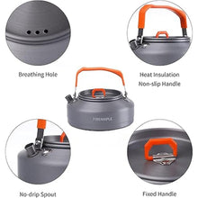 Load image into Gallery viewer, Fire-Maple Feast T3 Camping Kettle | 0.8 Liter Lightweight | Portable Teapot Aluminum for hiking camping
