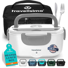 Load image into Gallery viewer, Electric Lunch Box for Adults, 80W Heated Lunch Box 1.5L Stainless Steel Heated Lunchbox For Adults, 12/24/110V Portable Food Warmer For Car Truck Work, Gifts For Women, Gifts For Men
