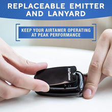 Load image into Gallery viewer, AirTamer A315 Advanced Rechargeable and Portable Air Negative Ion Generator | Proven Performance, Black with Black Leather Travel Case
