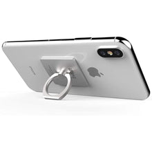 Load image into Gallery viewer, iRing Link, Made in Korea, Wireless Charging Friendly Phone Holder - Cell Phone Ring Grip Finger Holder and Stand Compatible with iPhone, Galaxy, and Other Smartphones(Silver)
