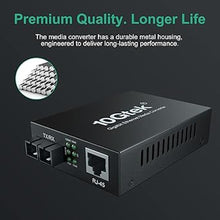 Load image into Gallery viewer, ipolex Gigabit Ethernet Media Converter, Built-in Multi-Mode SC SFP Fiber Module, 1310nm, MMF, Duplex, up to 2-KM, Dual SC Fiber to 10/100/1000Base-TX (UTP/STP/Cat5e/Cat6 RJ45)
